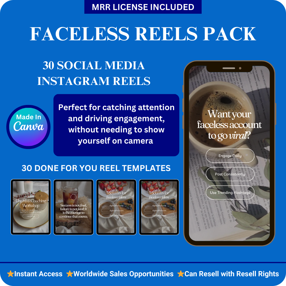 Faceless Reels Pack mrr plr