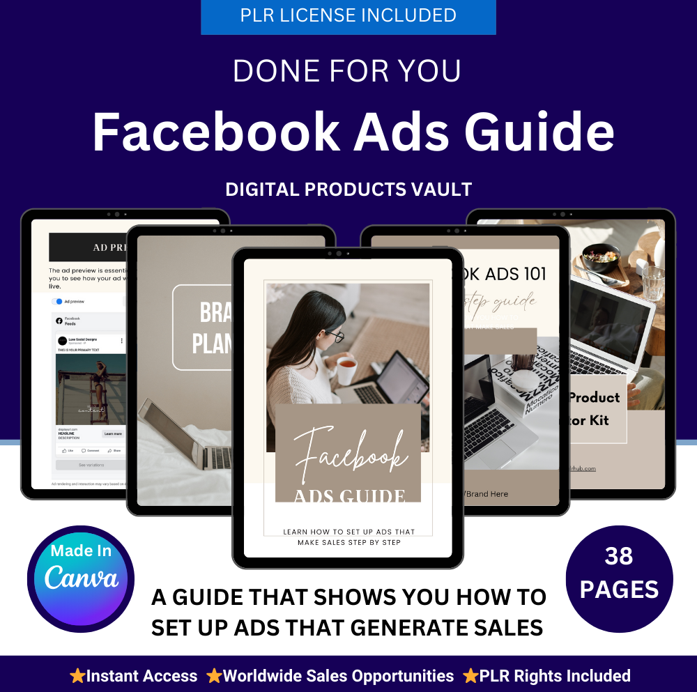 PLR Facebook Ads Guide mrr plr