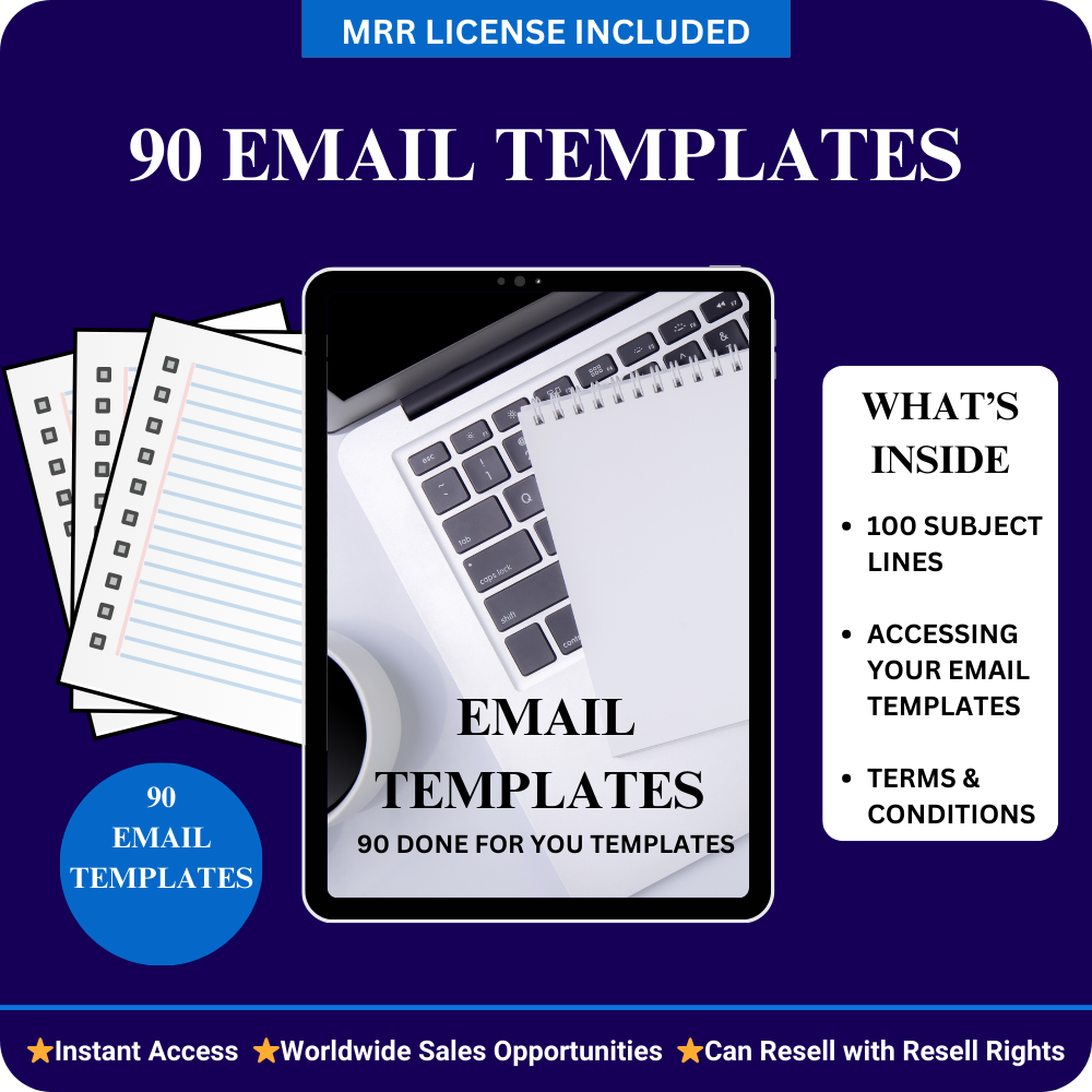 90 Email Templates mrr plr